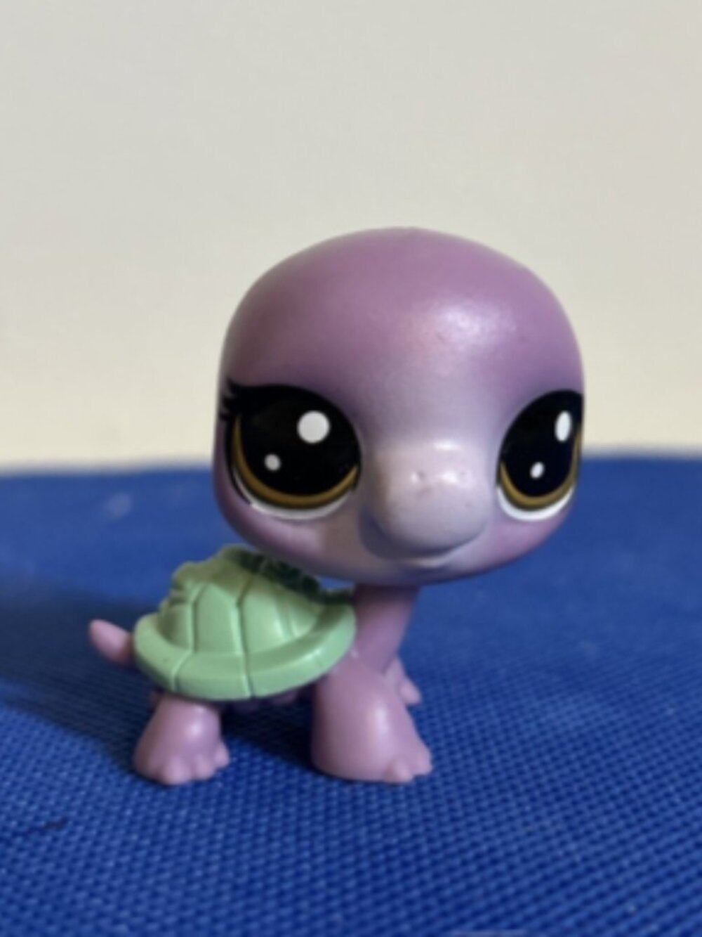 Littlest Pet Shop # 2-53 Meg Turtell Purple Turtle Brown Eyes Teal Shell